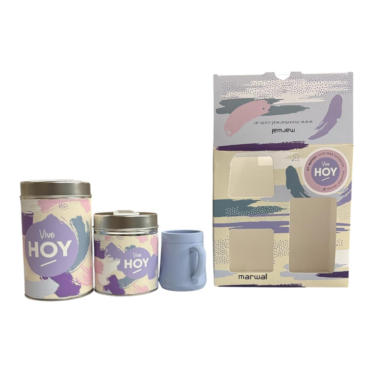 SET MATERO VARIOS MOTIVOS 2 LATAS + MATE CON PACKAGING 3