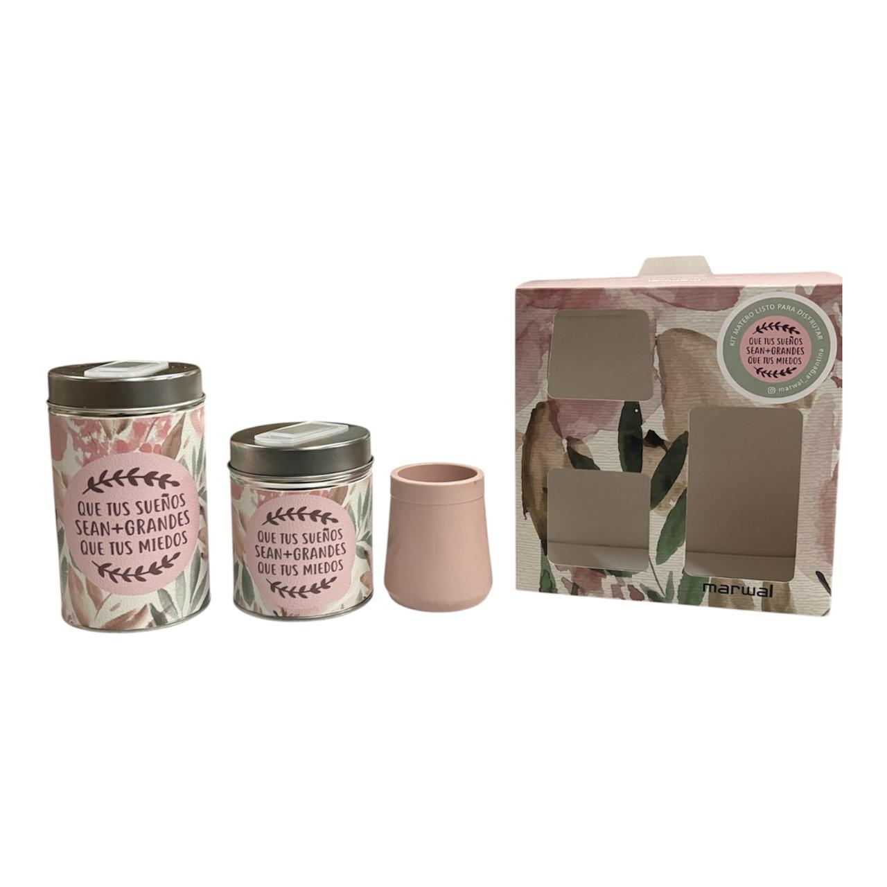 SET MATERO VARIOS MOTIVOS 2 LATAS + MATE CON PACKAGING 4
